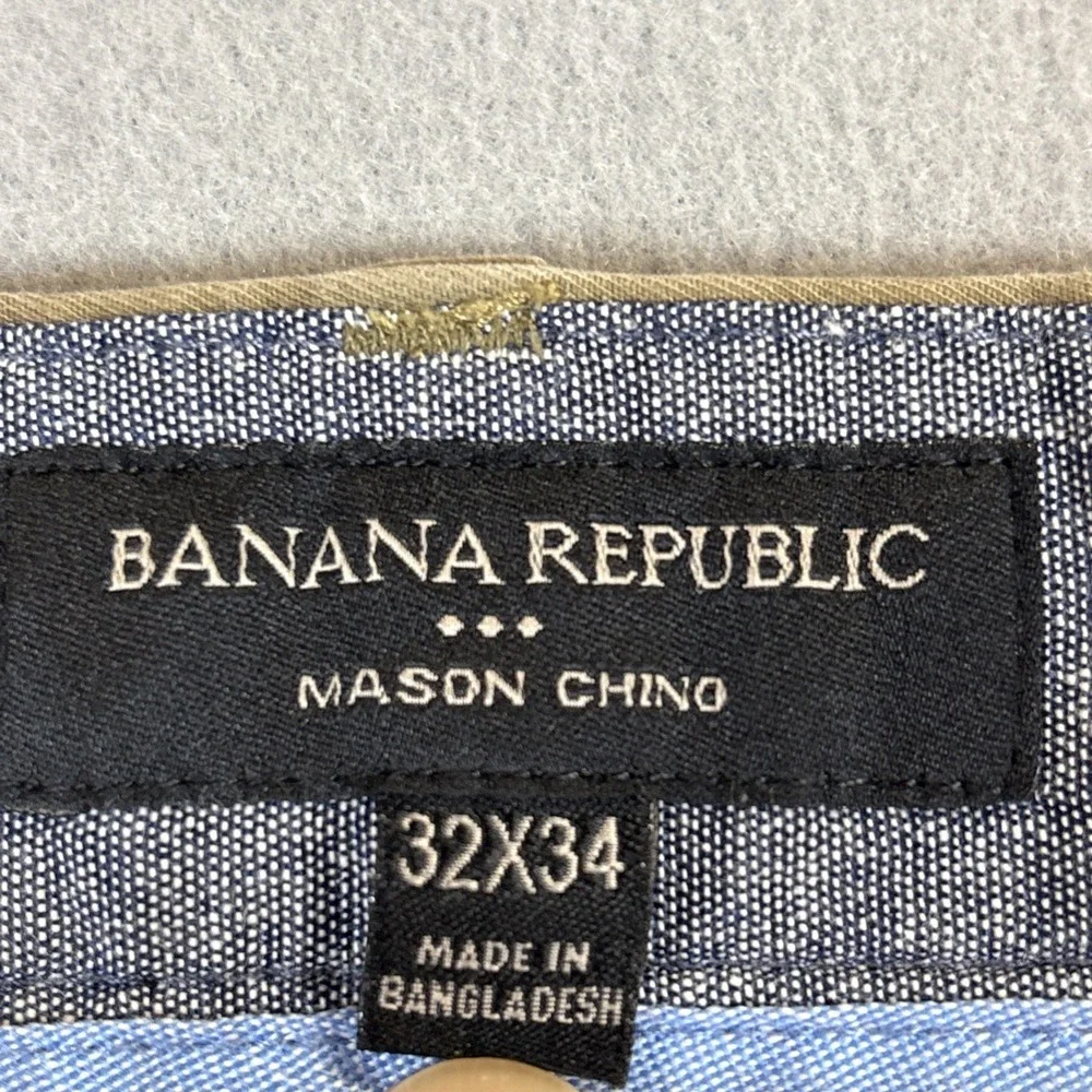 Banana Republic‎ Pants Mens 32x34 Mason Chino Khaki Stretch